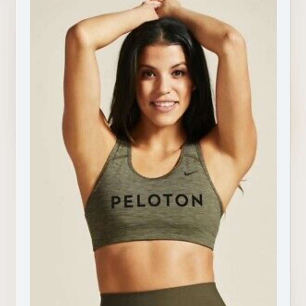 Peloton Olive Heather Racerback Sports Bra